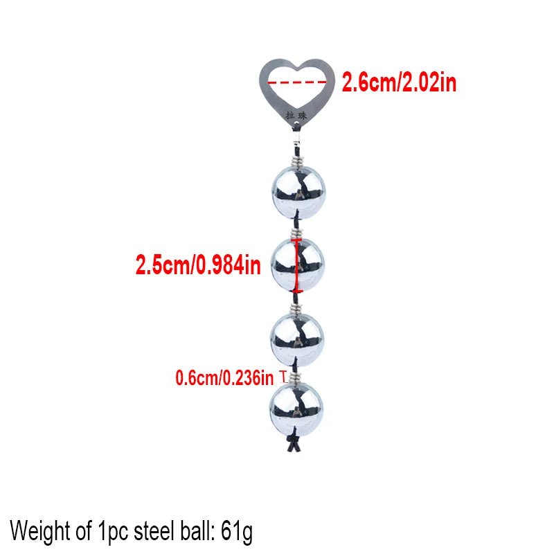 Multiple kegel ball sizes displayed together