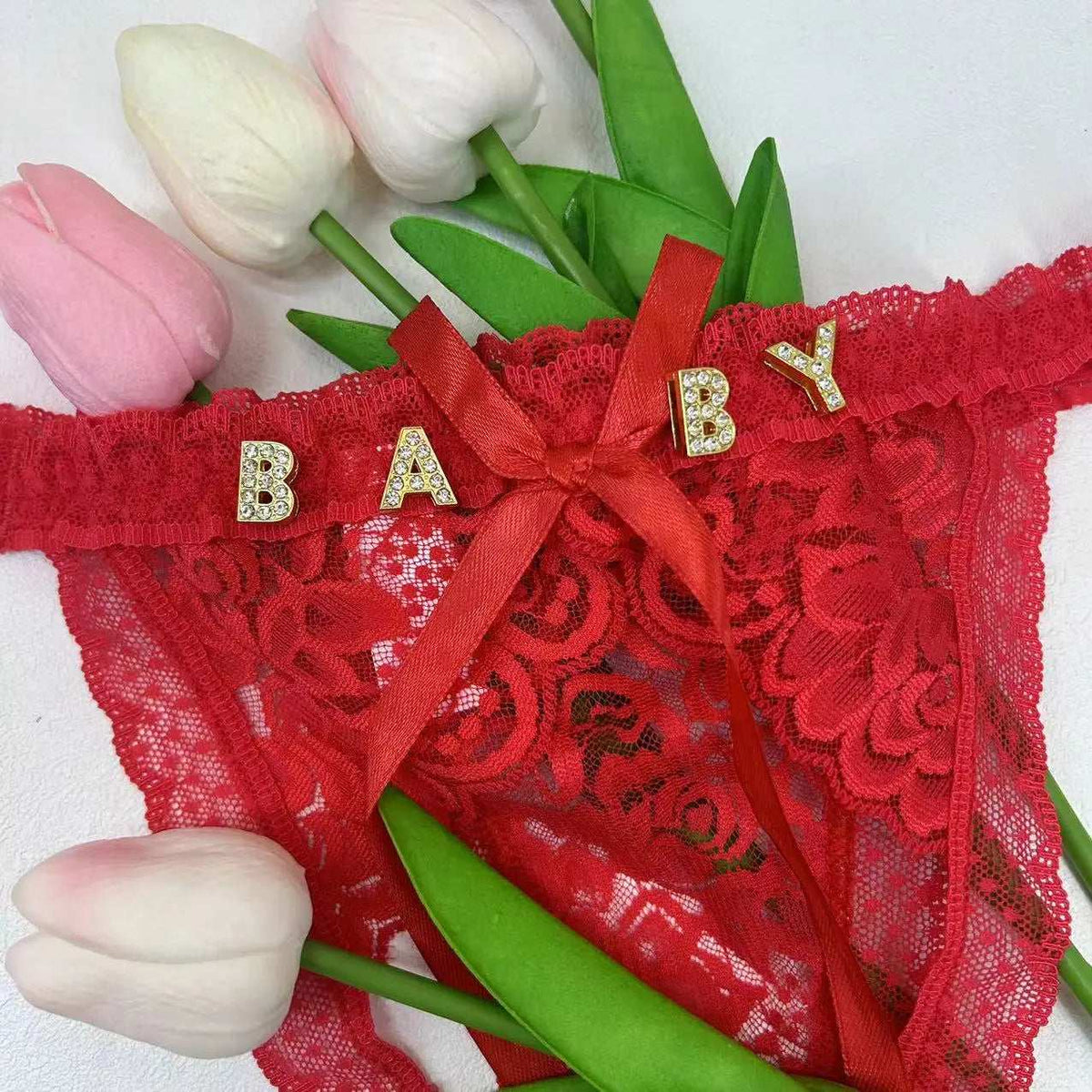 Lace Bow Thong
