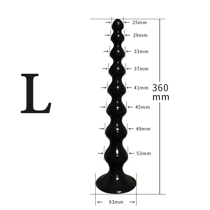 Full-length overhead view of beaded adult toy