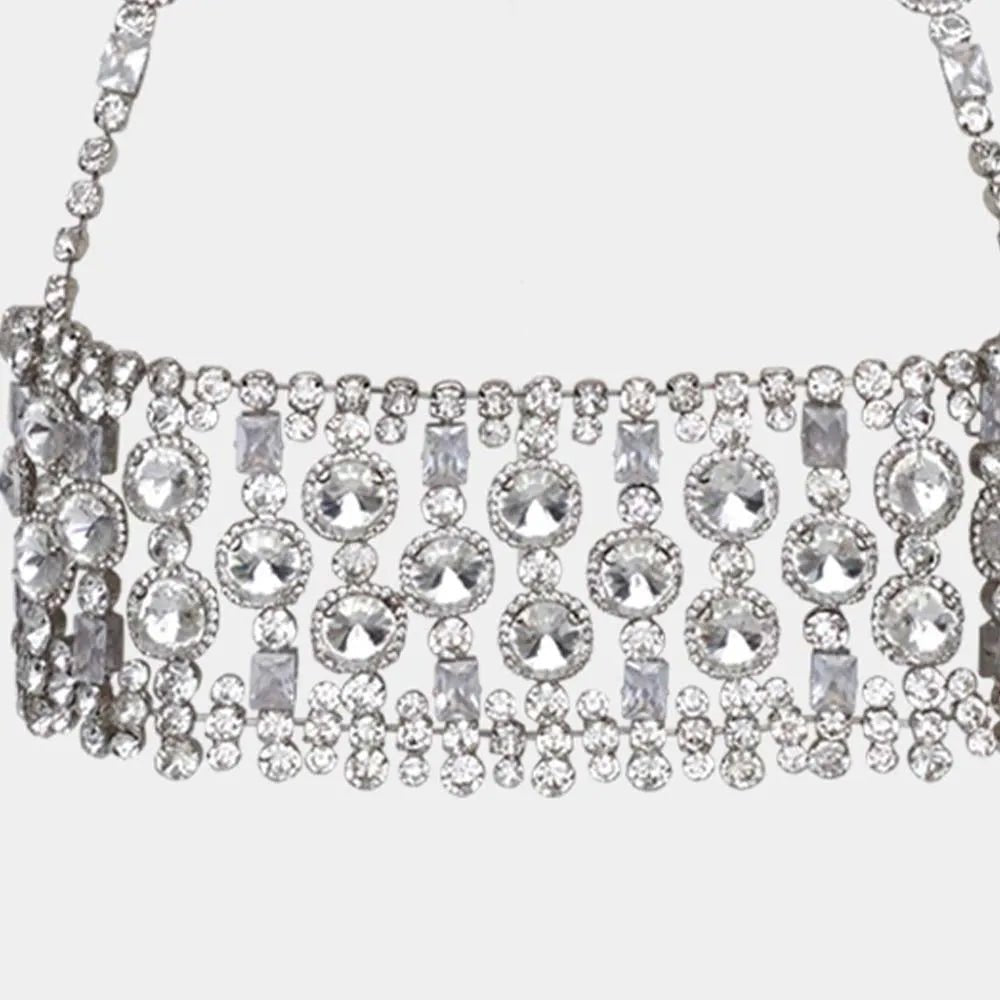 Size comparison of stone fans round top jewellery woman 2024 rhinestone with scale reference