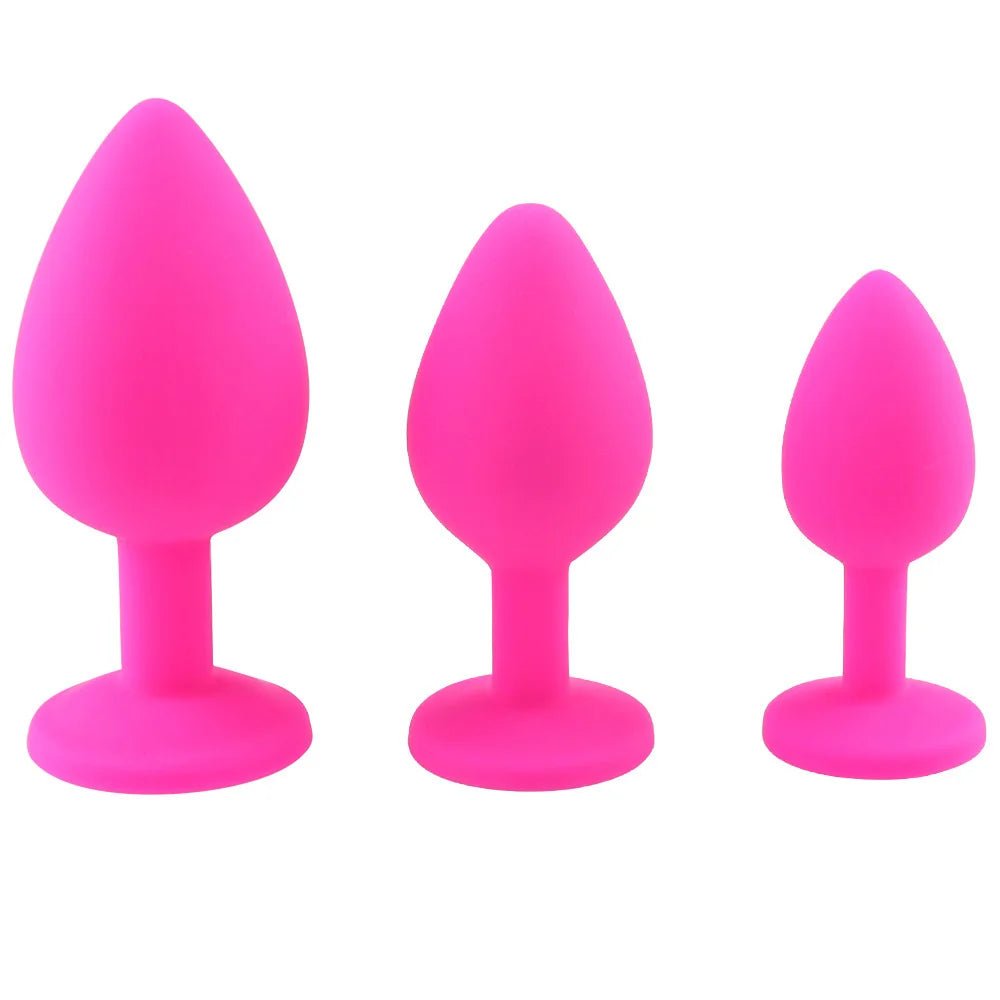 Multiple sizes of soft silicone plug displayed