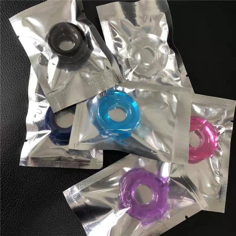 Set of rings displayed together in size order