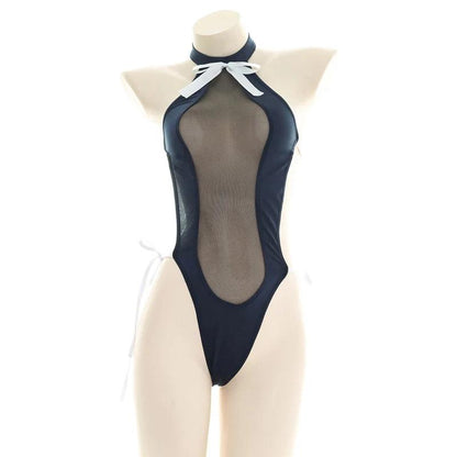 Lingerie set components laid flat