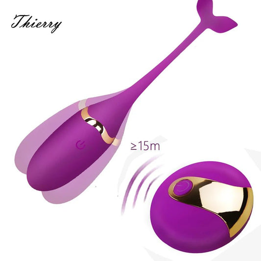 Wireless Bullet Egg Vibrator – Remote Control Silicone Massager for Women
