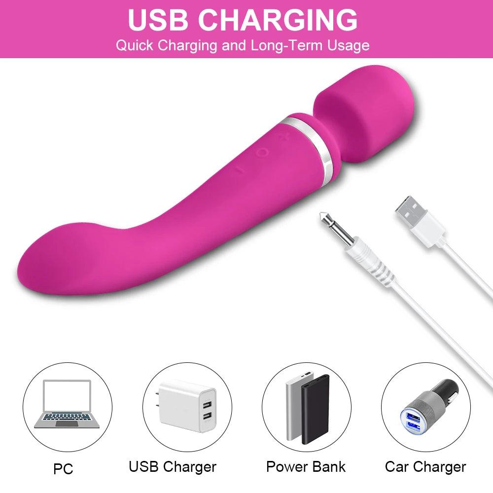 Size comparison of vibrator with scale reference