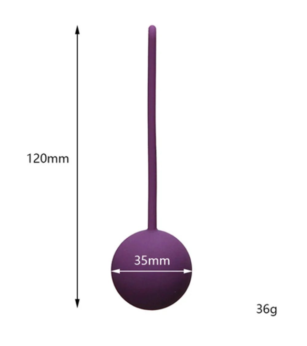 Side profile of kegel trainer showing shape