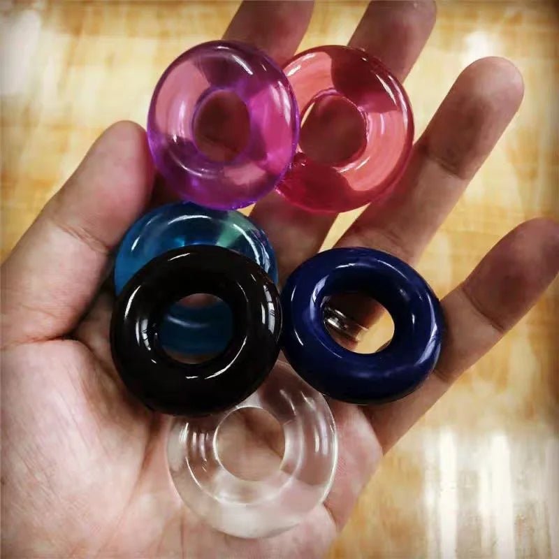 Close-up of silicone or metal ring material