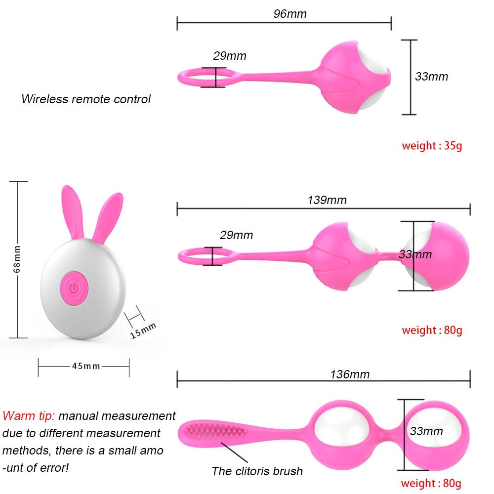 Size comparison of kegel exercise device