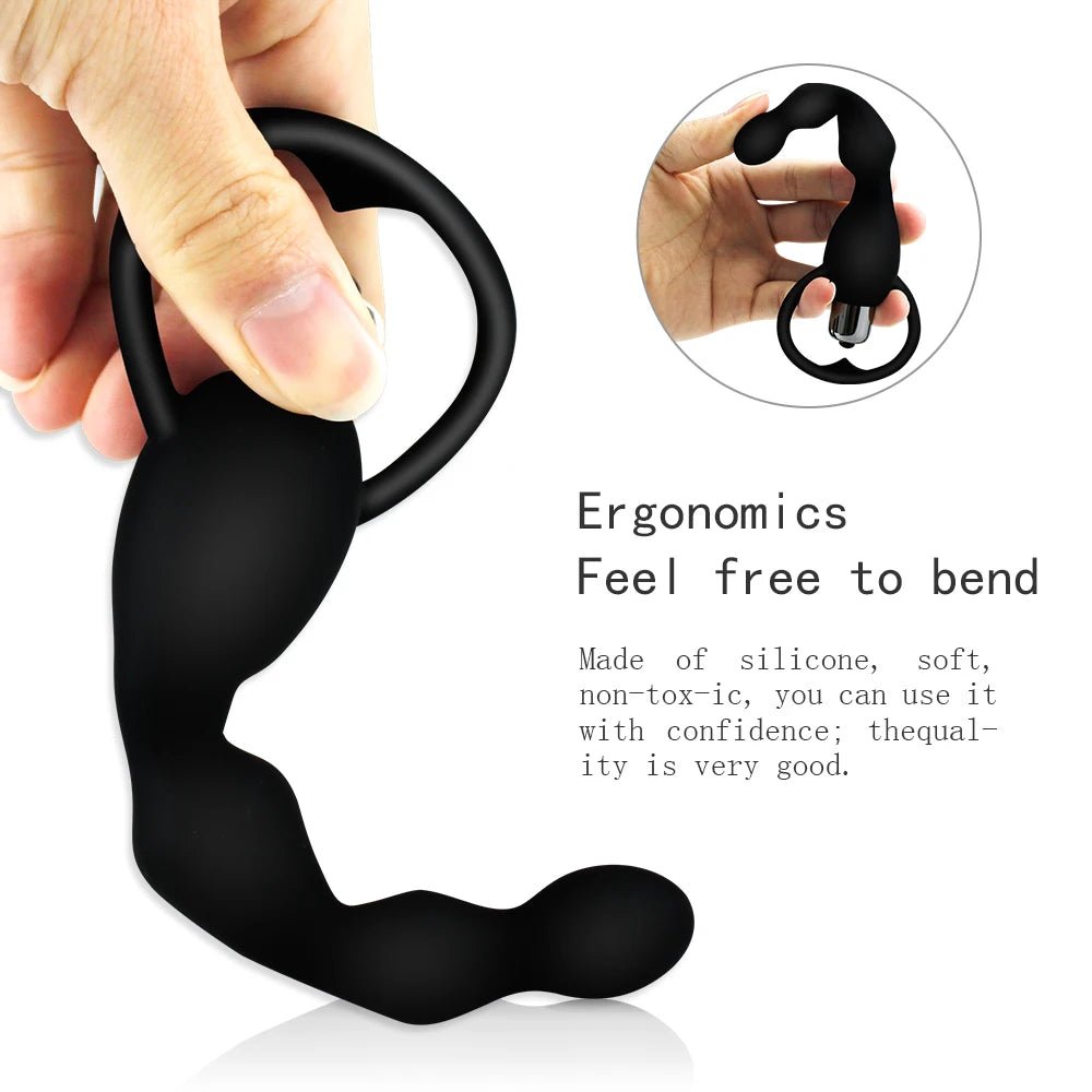 Charging port on silicone vibrating bead toy