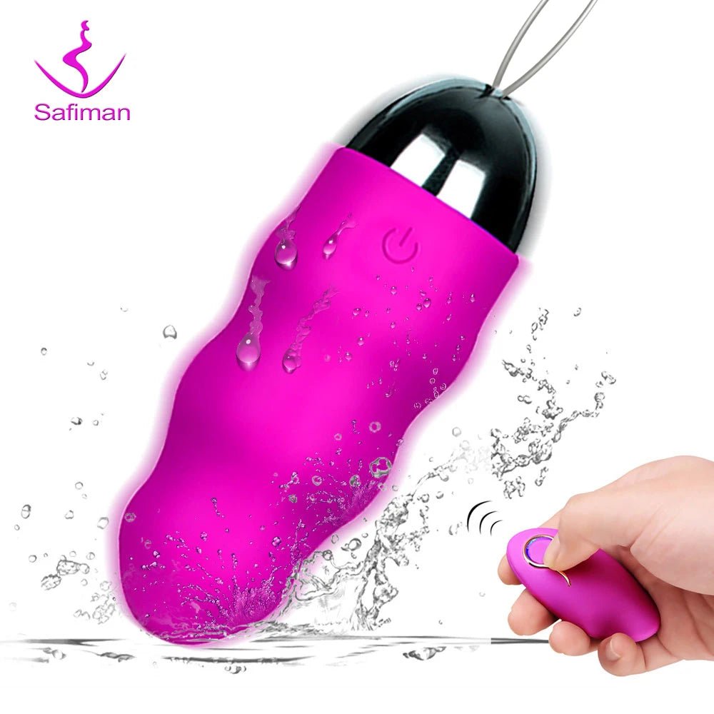 Side profile of kegel trainer showing shape