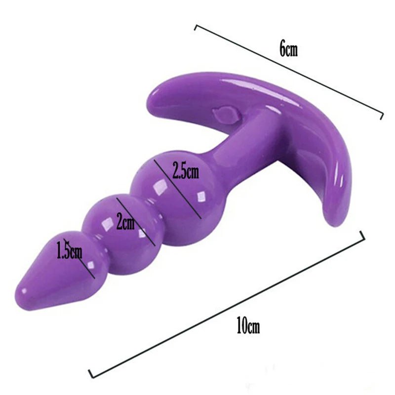 Full-length profile of jelly adult plug