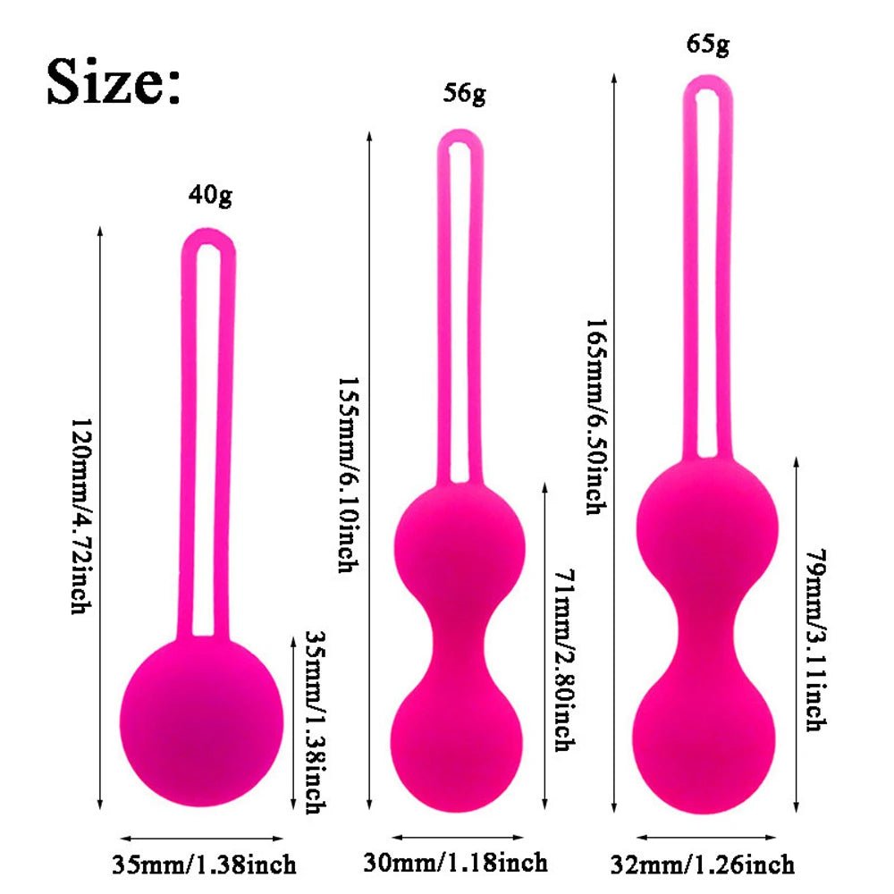 Size comparison of kegel exercise device