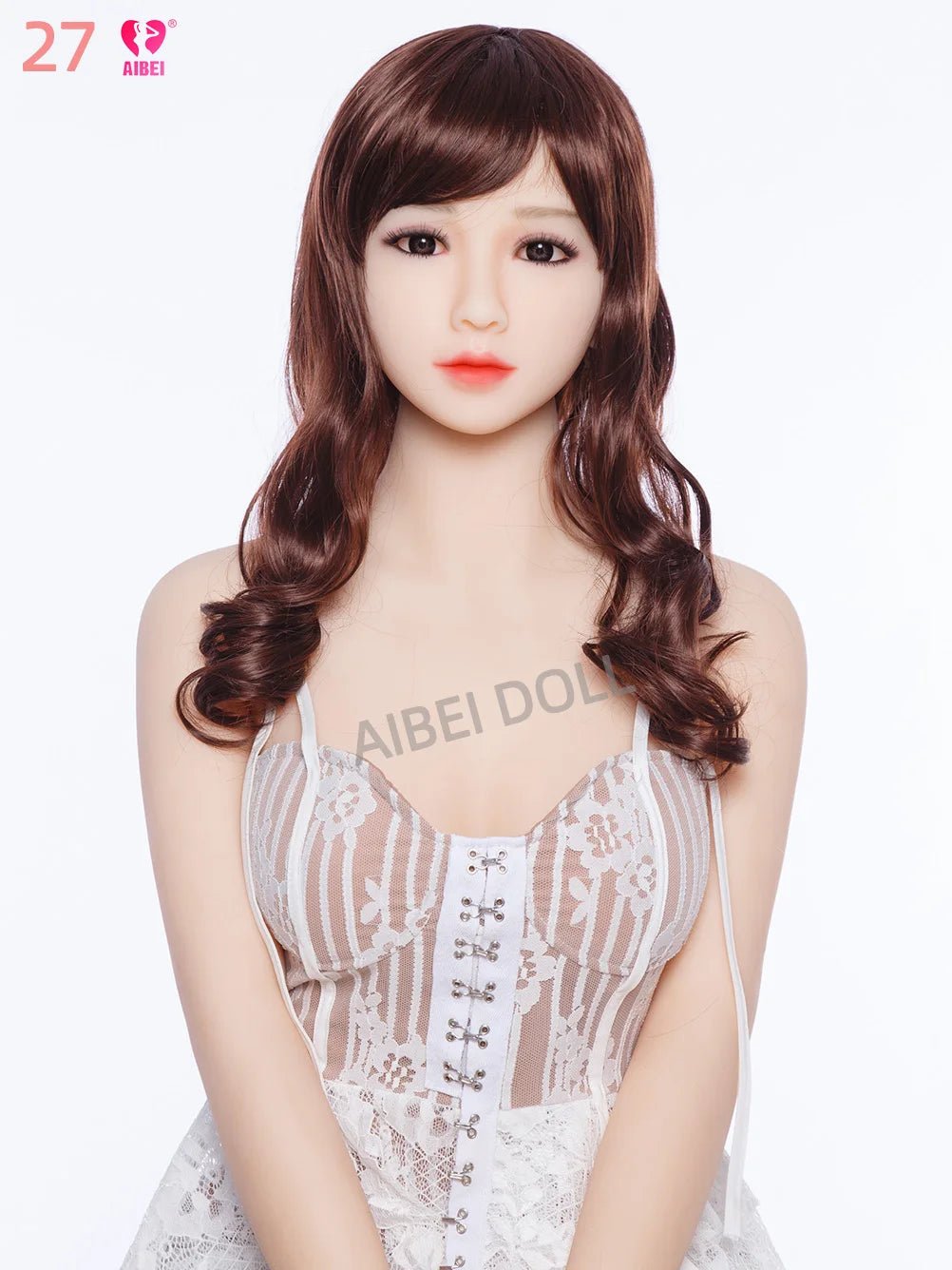 Upper body detail on adult companion figure