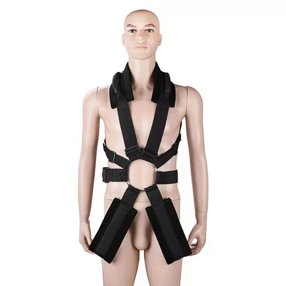 Close-up of material and stitching quality on bondage piece