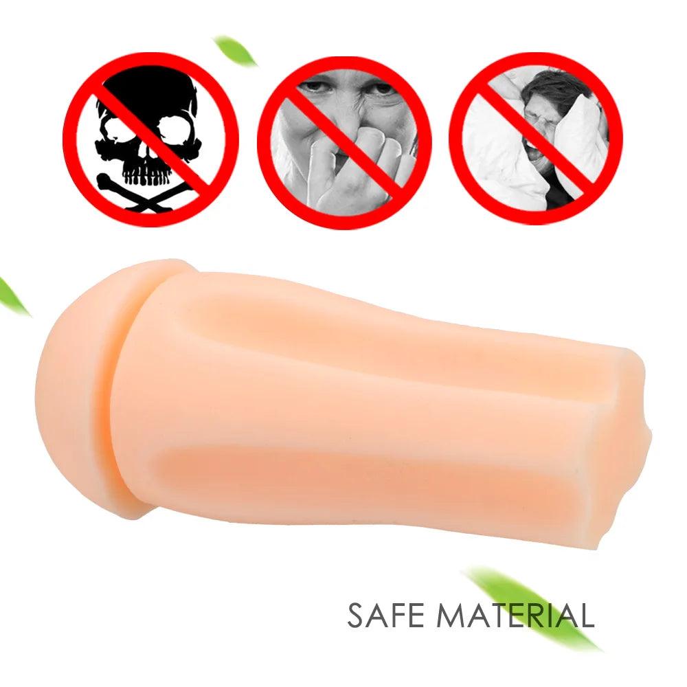 Side profile of realistic anus adult toys for men for ultimate pleasure experience showing shape and proportions