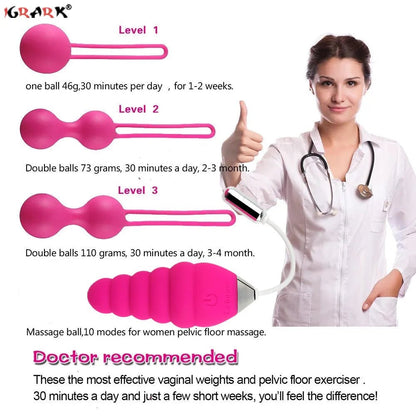 Colour and material options for kegel trainer