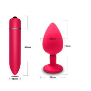 Gem-base butt plug and bullet vibrator options