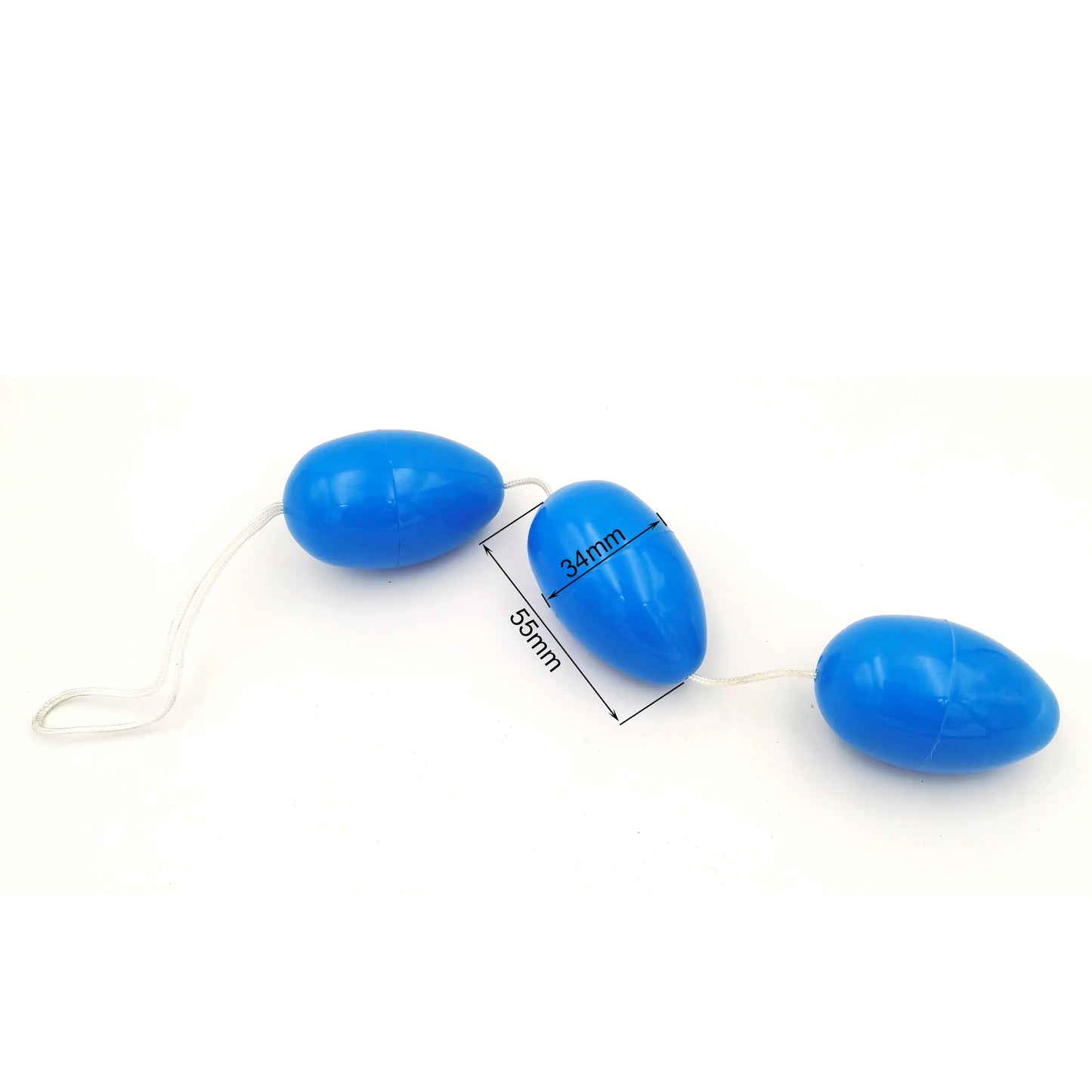 Kegel trainer showing attachment cord or retrieval string