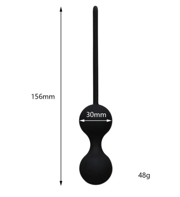 Side profile of kegel trainer showing shape
