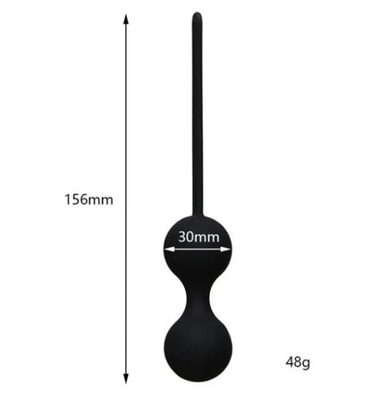 Side profile of kegel trainer showing shape