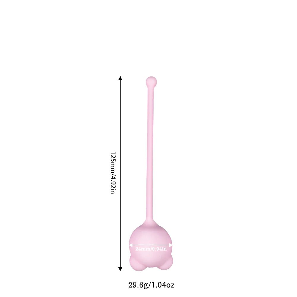 Close-up of silicone material on kegel device