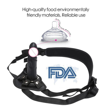 Wearable Realistic Dildo Pu Leather Flirting Belt Strap On