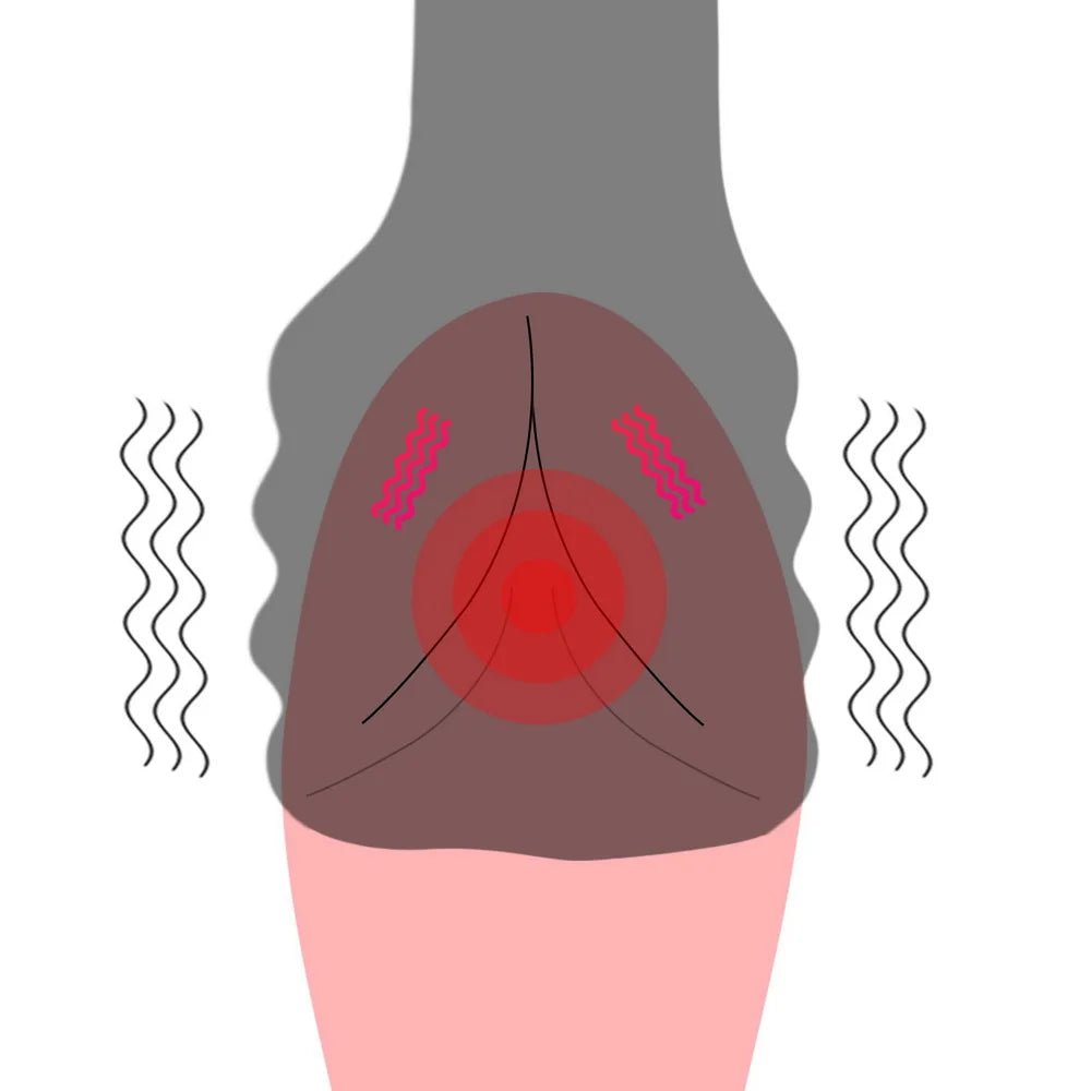 Side profile of vibrator showing shape