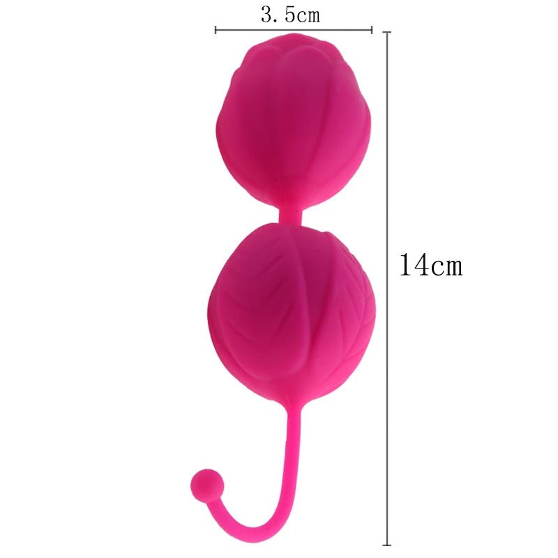 Side profile of black wolf 100% silicone balls for enhanced muscle tightness showing shape and proportions