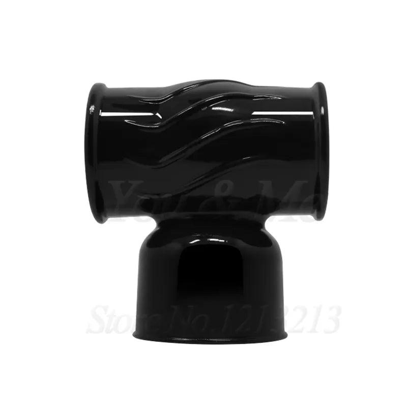 Close-up of material texture and finish on new style male av massager for ultimate pleasure experience