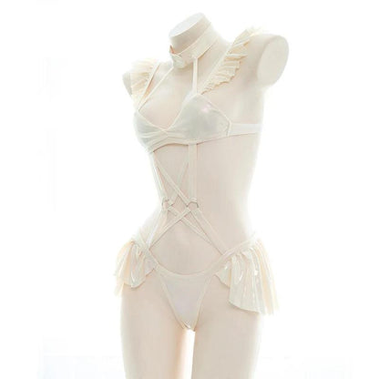 Rear view of lingerie showing back design