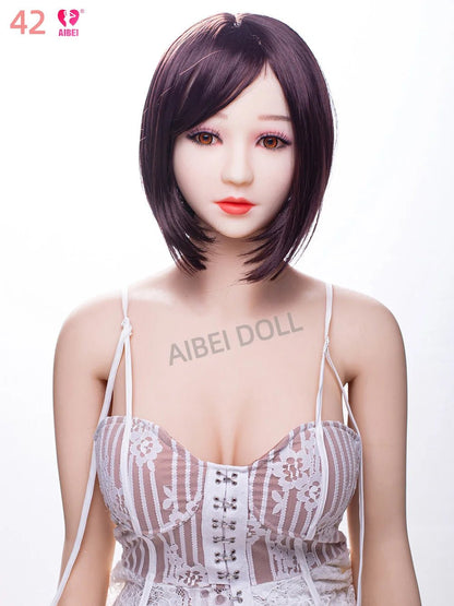 Upper body detail on adult companion figure