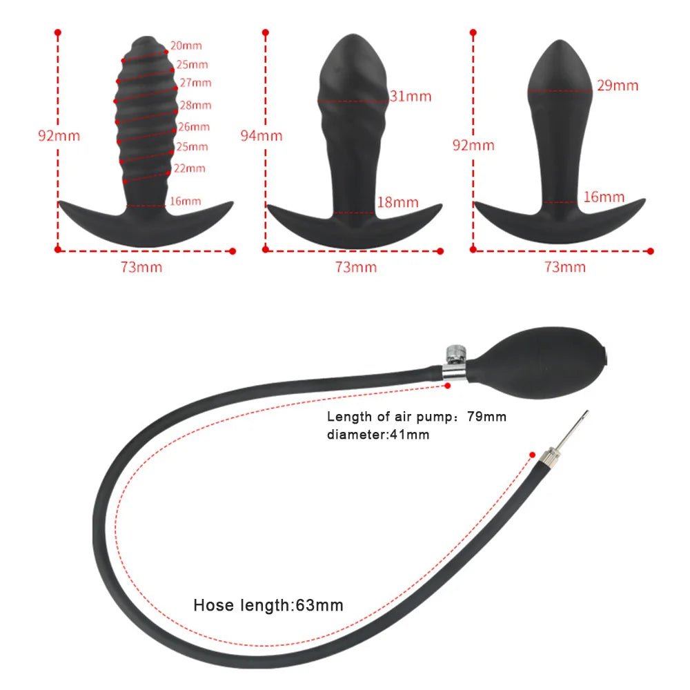 Silicone surface detail of inflatable adult plug
