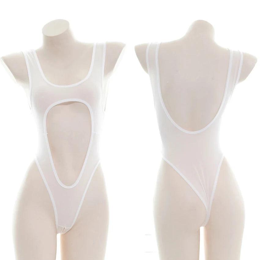 Lingerie worn by model   full outfit view