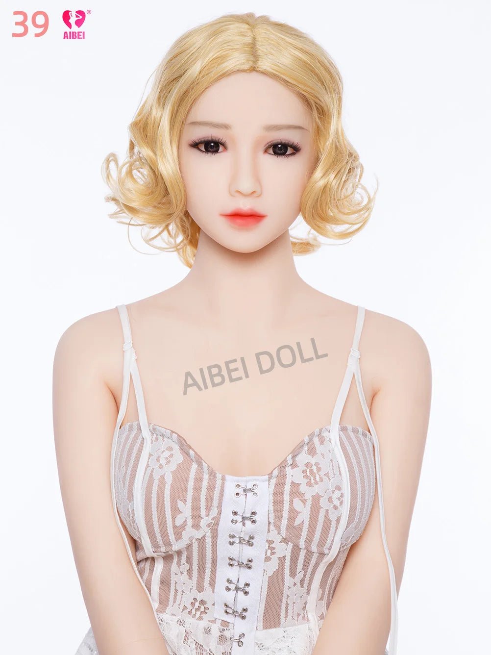 Upper body detail on adult companion figure