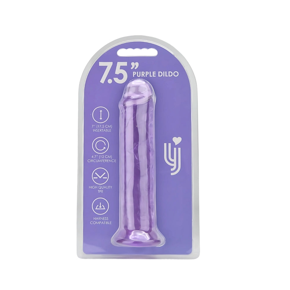 Loving Joy 7.5 Inch Suction Cup Dildo Purple