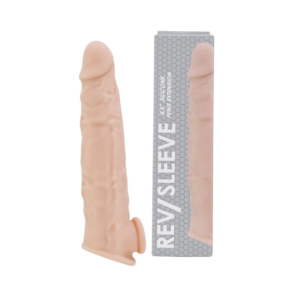 Rev-Sleeves 8.5 Inch Realistic Silicone Penis Extension Sleeve