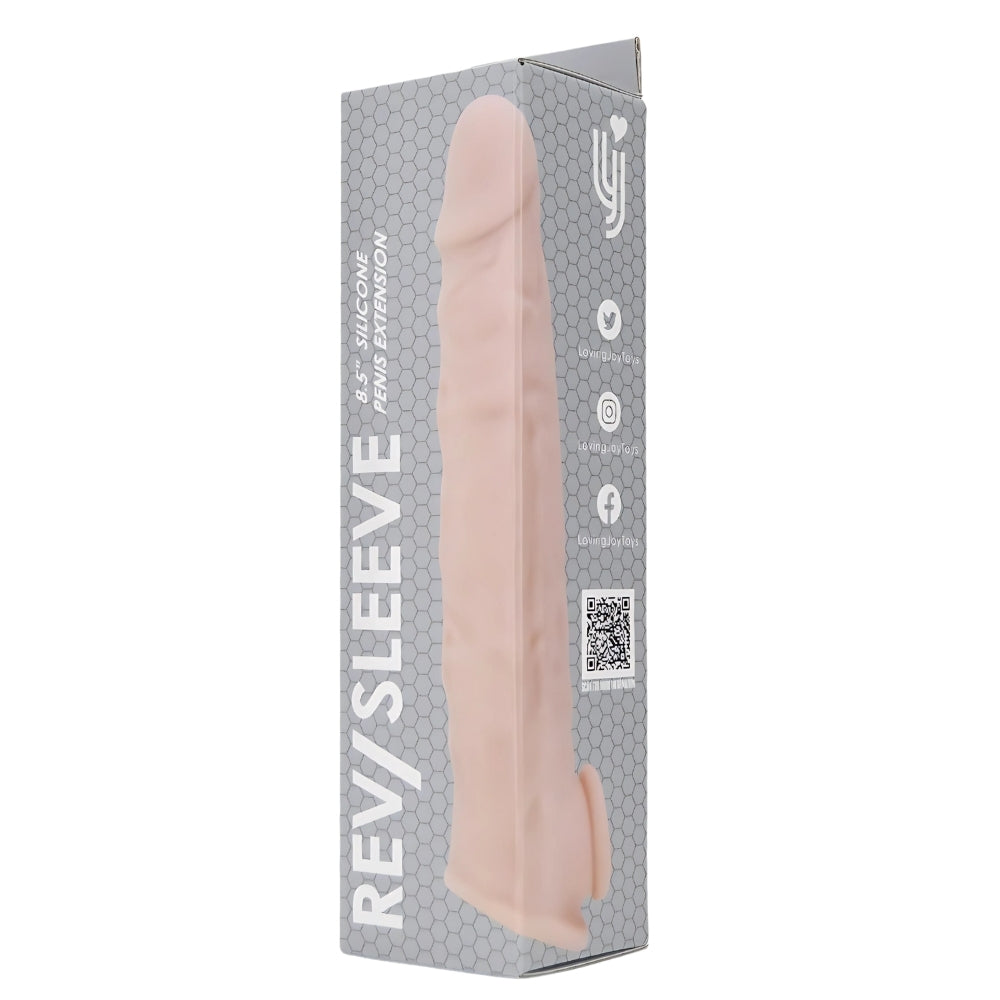 Rev-Sleeves 8.5 Inch Realistic Silicone Penis Extension Sleeve