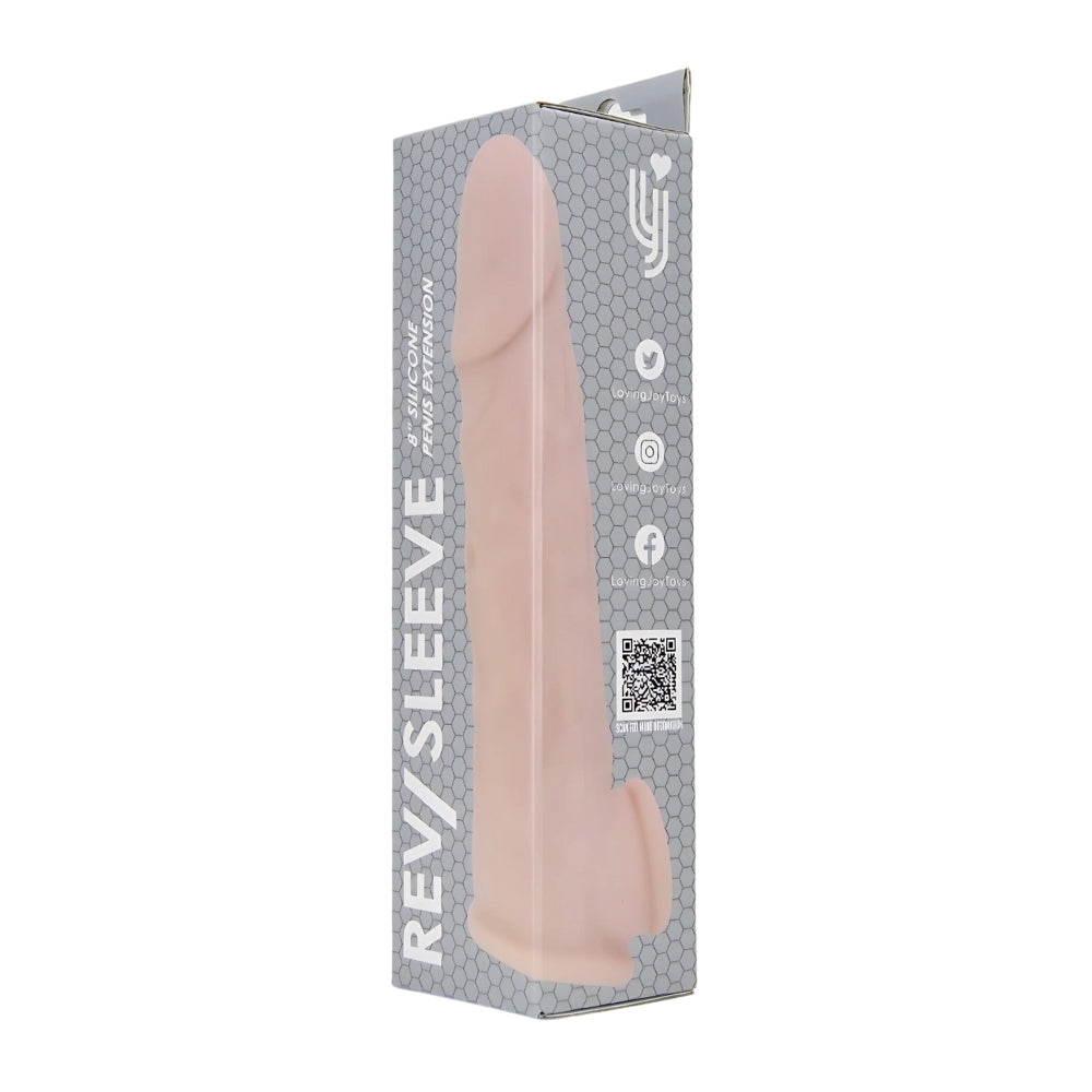 Rev-Sleeves 8 Inch Realistic Silicone Penis Extension Sleeve