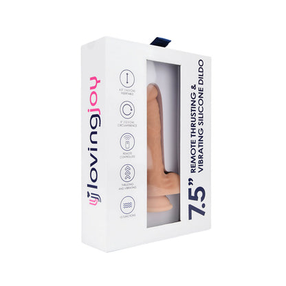 Loving Joy 7.5" Remote Gyrating & Vibrating Silicone Dildo