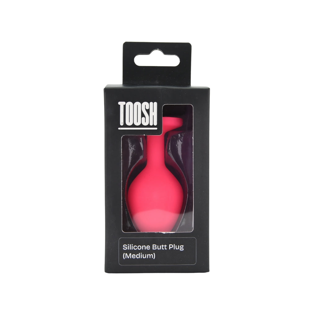 Toosh Pink Silicone Butt Plug Medium