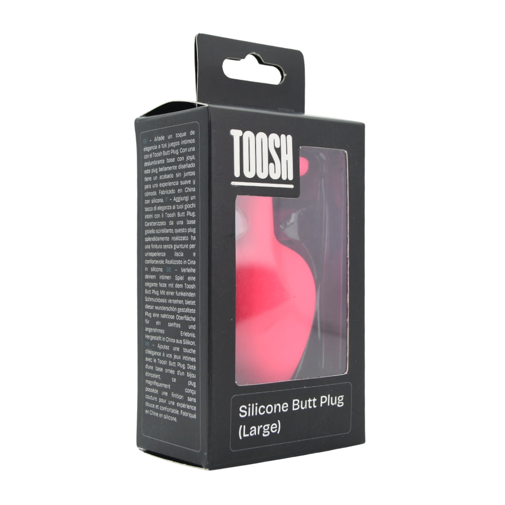 Toosh Pink Silicone Butt Plug Large