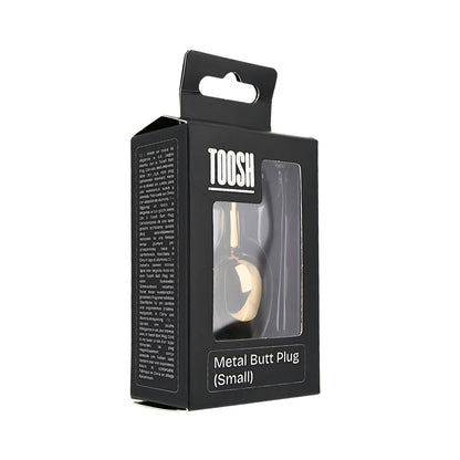 Toosh Gold Metal Butt Plug Small Clear Stone
