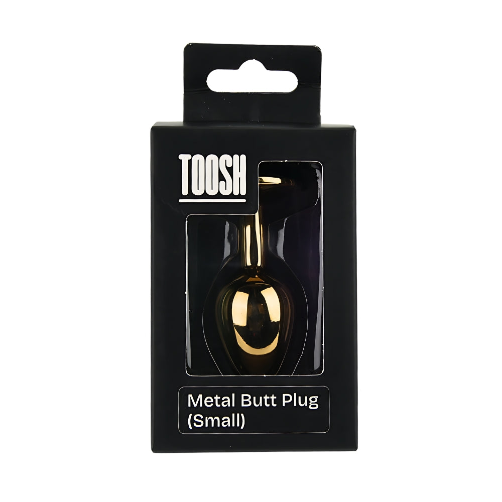 Toosh Gold Metal Butt Plug Small Clear Stone