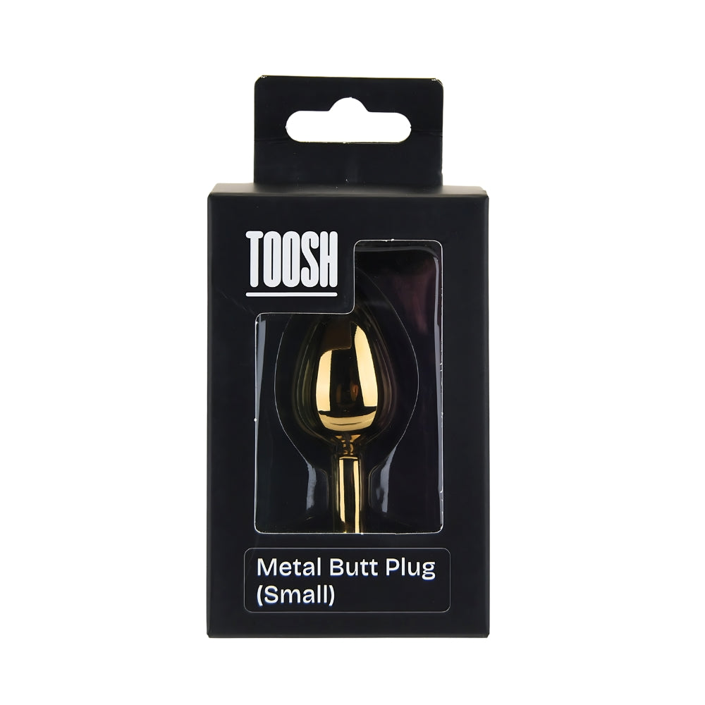 Toosh Gold Metal Butt Plug Small Red Stone
