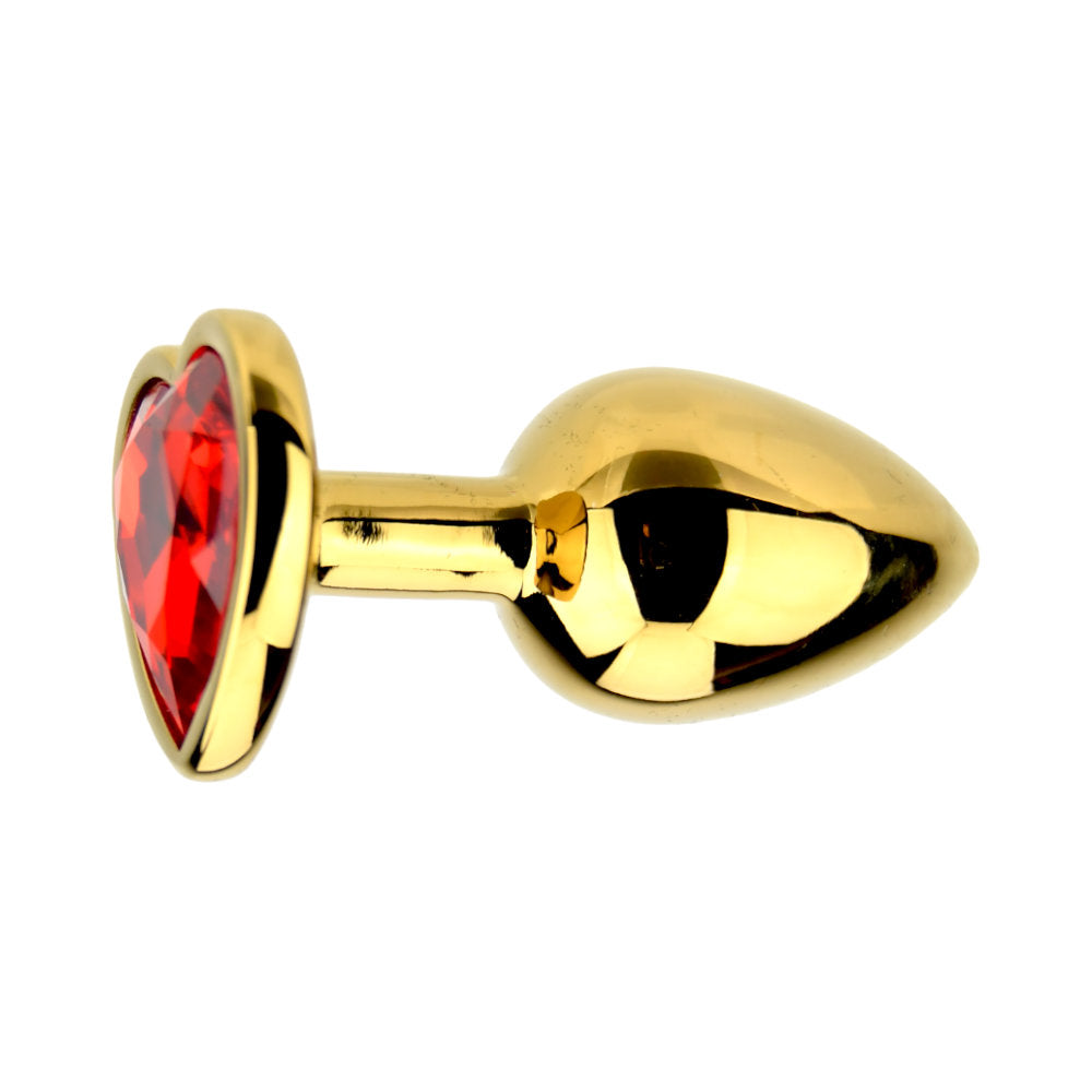 Precious Metals Heart Shaped Butt Plug-Gold