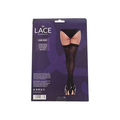 Lace by LJ Thigh High Stockings with Bow