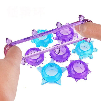 Side profile of 1pc silicone delay aid for erection enhancement toys showing shape and proportions