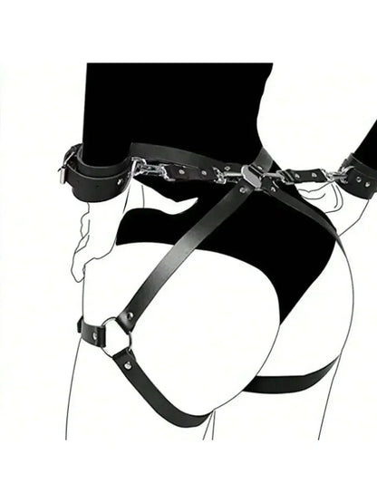 Close-up of material and stitching quality on bondage piece