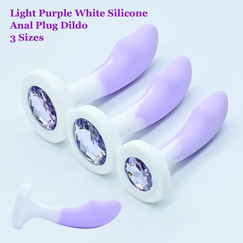 Crystal Base Butt Plug – Silicone Anal Trainer – additional product view
