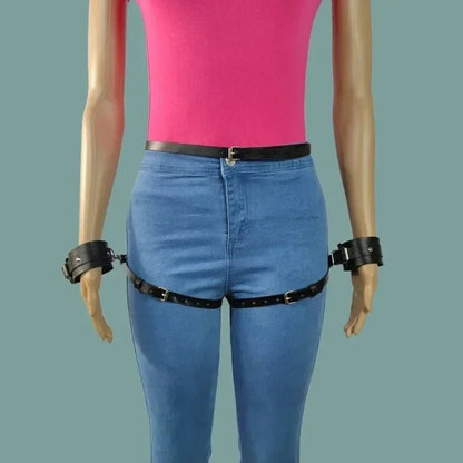 Sexy Women'S Underwear Sm Leather Harness Bondage Lingerie